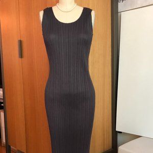 ISSEY MIYAKE PLEATS PLEASE MIDI GREY DRESS
